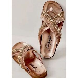 Free People Rose Gold Sandals